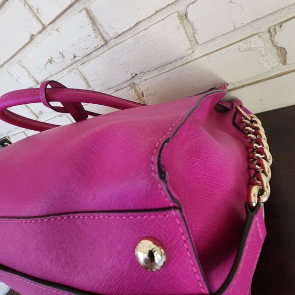 Michael Kors Hot Pink Hamilton Shoulder Bag Purse - Picture 13 of 16